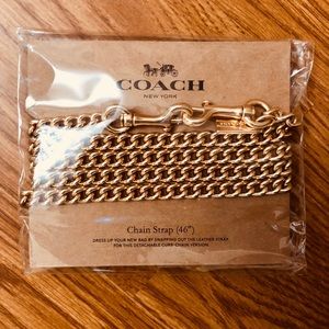 Coach gold chain strap